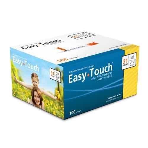 EasyTouch Insulin Syringes, 31 Gauge, 5/16 Inch - Several mL Sizes